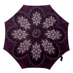 Flower Twirl Star Space Purple Hook Handle Umbrellas (medium) by Mariart