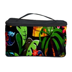 Hawaiian Girls Black Flower Floral Summer Cosmetic Storage Case by Mariart