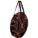 Golden Fire Pattern Polygon Space Giant Round Zipper Tote View3