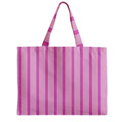 Line Pink Vertical Zipper Mini Tote Bag