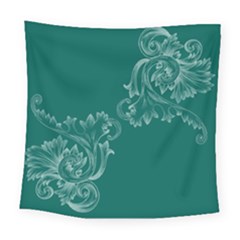 Leaf Green Blue Sexy Square Tapestry (large) by Mariart