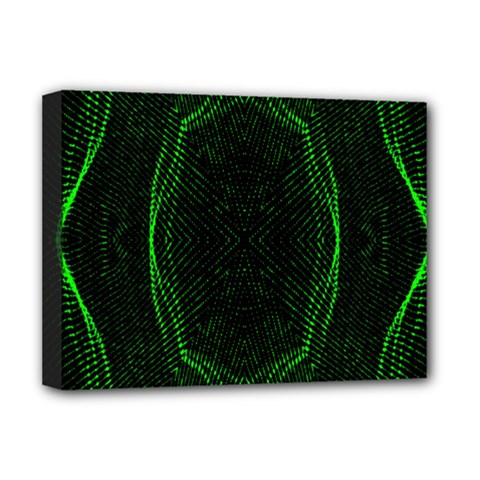 Green Foam Waves Polygon Animation Kaleida Motion Deluxe Canvas 16  X 12  