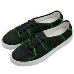 Green Foam Waves Polygon Animation Kaleida Motion Women s Classic Low Top Sneakers by Mariart