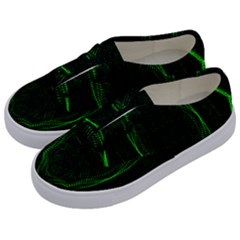 Green Foam Waves Polygon Animation Kaleida Motion Kids  Classic Low Top Sneakers by Mariart