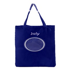 Moon July Blue Space Grocery Tote Bag