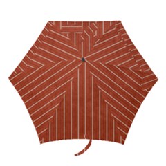 Line Vertical Orange Mini Folding Umbrellas