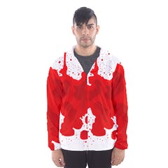 Red Blood Transparent Hooded Wind Breaker (men) by Mariart