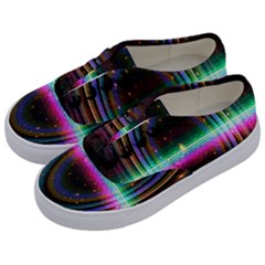 Spectrum Space Line Rainbow Hole Kids  Classic Low Top Sneakers by Mariart