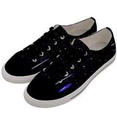 Space Warp Speed Hyperspace Through Starfield Nebula Space Star Hole Galaxy Men s Low Top Canvas Sneakers