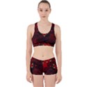 Wonderful Elegant Decoative Heart With Flowers On The Background Work It Out Sports Bra Set View1