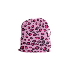 Pink Leopard Drawstring Pouches (small)  by TRENDYcouture