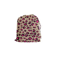 Pink Leopard 2 Drawstring Pouches (small)  by TRENDYcouture