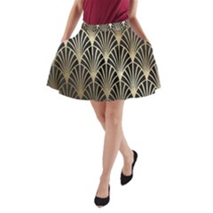 Art Deco A-line Pocket Skirt by NouveauDesign