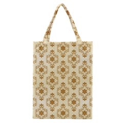Flower Brown Star Rose Classic Tote Bag by Mariart