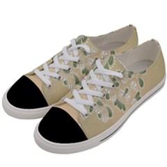 Flower Frame Green Sexy Women s Low Top Canvas Sneakers by Mariart