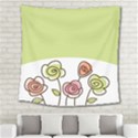 Flower Simple Green Rose Sunflower Sexy Square Tapestry (Large) View2