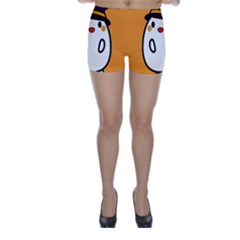 Halloween Ghost Orange Skinny Shorts