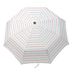 Line Polka Dots Blue Red Sexy Folding Umbrellas by Mariart