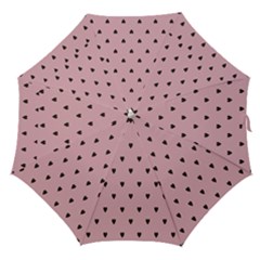 Love Black Pink Valentine Straight Umbrellas