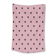 Love Black Pink Valentine Small Tapestry