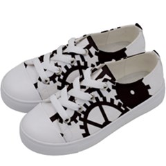 Machine Iron Maintenance Kids  Low Top Canvas Sneakers by Mariart
