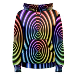 Hypnotic Circle Rainbow Women s Pullover Hoodie by Mariart