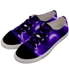 Purple Black Star Neon Light Space Galaxy Men s Low Top Canvas Sneakers by Mariart