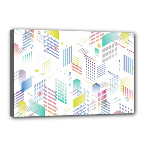 Layer Capital City Building Canvas 18  X 12  by Mariart