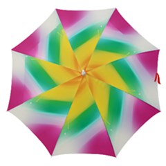 Red Yellow White Pink Green Blue Rainbow Color Mix Straight Umbrellas