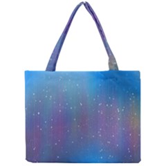 Rain Star Planet Galaxy Blue Sky Purple Blue Mini Tote Bag by Mariart