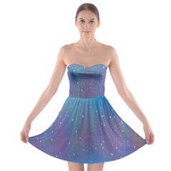 Rain Star Planet Galaxy Blue Sky Purple Blue Strapless Bra Top Dress by Mariart