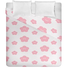 Star Pink Flower Polka Dots Duvet Cover Double Side (california King Size) by Mariart