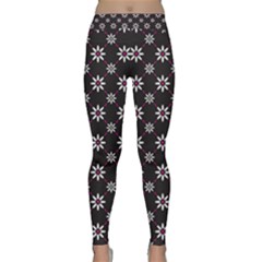 Sunflower Star Floral Purple Pink Classic Yoga Leggings by Mariart