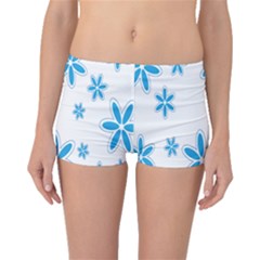 Star Flower Blue Boyleg Bikini Bottoms by Mariart
