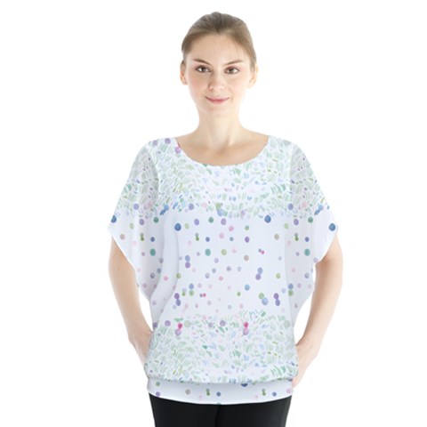 Spot Polka Dots Blue Pink Sexy Blouse by Mariart