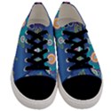 Flower Blue Floral Sunflower Star Polka Dots Sexy Men s Low Top Canvas Sneakers View1