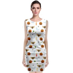 Halloween Pattern Classic Sleeveless Midi Dress by Valentinaart
