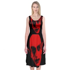 Dracula Midi Sleeveless Dress by Valentinaart