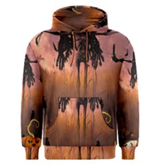 Halloween Design With Scarecrow, Crow And Pumpkin Men s Pullover Hoodie by FantasyWorld7