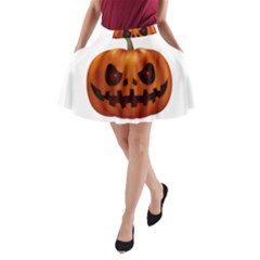 Halloween Pumpkin A-line Pocket Skirt by Valentinaart
