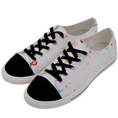 Music Cloud Heart Love Valentine Star Polka Dots Rainbow Mask Sky Men s Low Top Canvas Sneakers