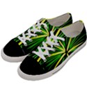 Fireworks Green Happy New Year Yellow Black Sky Women s Low Top Canvas Sneakers View2