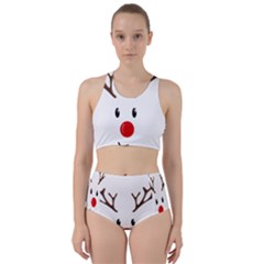 Cute Reindeer  Racer Back Bikini Set by Valentinaart