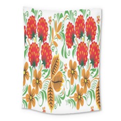 Flower Floral Red Yellow Leaf Green Sexy Summer Medium Tapestry