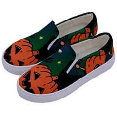 Happy Halloween Kids  Canvas Slip Ons by Mariart