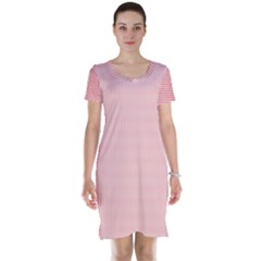 Red Polka Dots Line Spot Short Sleeve Nightdress by Mariart