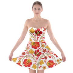 Wreaths Flower Floral Sexy Red Sunflower Star Rose Strapless Bra Top Dress by Mariart
