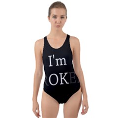 I Am Ok - Broken Cut-out Back One Piece Swimsuit by Valentinaart