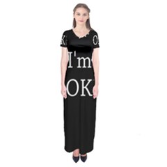 I Am Ok - Broken Short Sleeve Maxi Dress by Valentinaart
