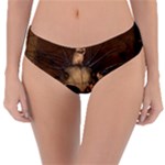 Awesome Skull With Rat On Vintage Background Reversible Classic Bikini Bottoms